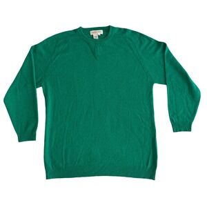 VTG 90s Y2K Outlander Studio Kelly Green Lambswool Angora Slouchy Sweater OVZS-M